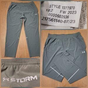 Under Armour UA Storm Run Green Track Pants Size 2XL Men's Flaw